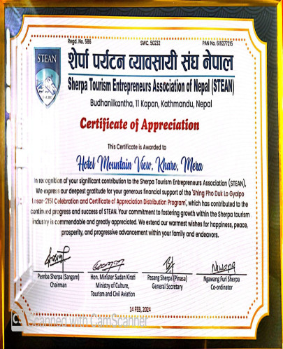 Certificate of Appreciation